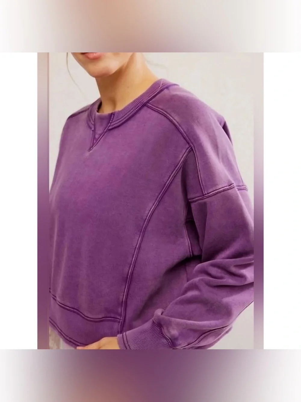NWOT Free People FP Movement Intercept Pullover - Champion Purple - Small